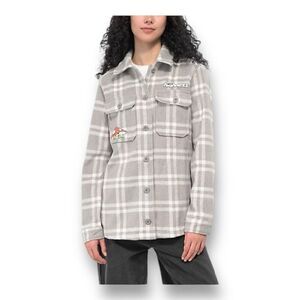 Your Highness Mushroom Flannel Shacket Size Medium